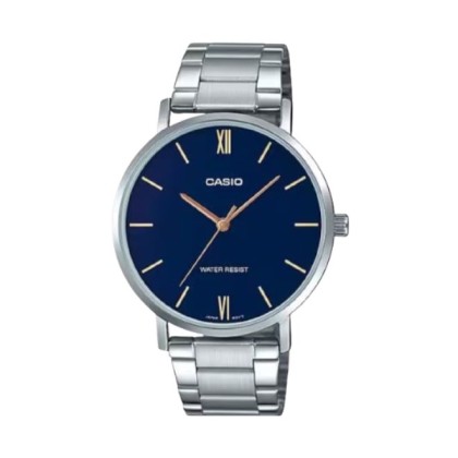 Casio General MTP-VT01D-2B Stainless Steel Band Men Watch